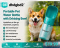 4. 𝐝𝐡𝐝𝐠𝐛𝐝𝟐™ Portable Pet Water Bottle with Drinking Bowl