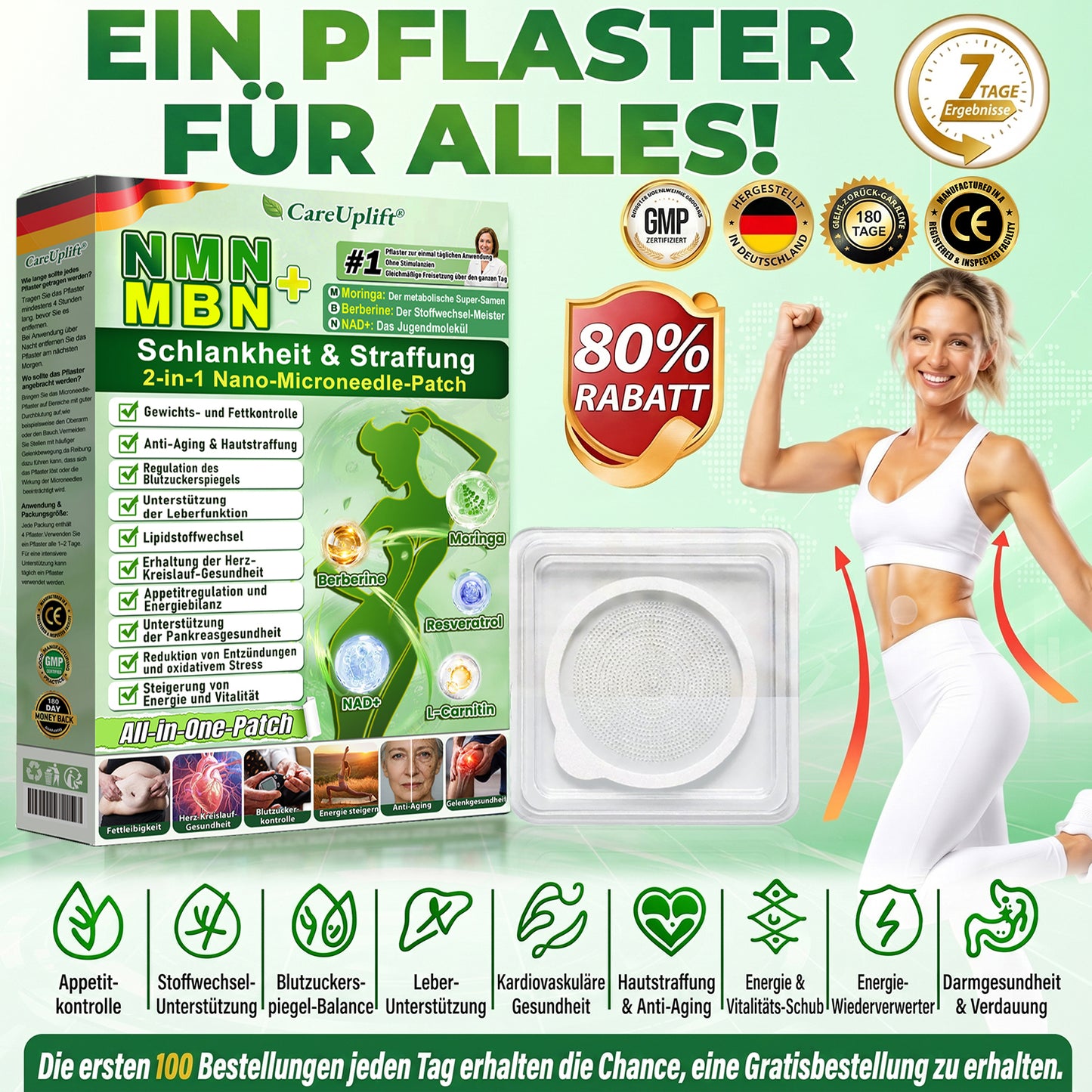 🇩🇪 𝐎𝐟𝐟𝐢𝐜𝐢𝐚𝐥𝐞𝐫 𝐃𝐞𝐮𝐭𝐬𝐜𝐡𝐥𝐚𝐧𝐝-𝐒𝐡𝐨𝐩 | 🧑‍⚕️🩺 𝐂𝐚𝐫𝐞𝐔𝐩𝐥𝐢𝐟𝐭® Moringa · Berberin × NAD+ 𝟏𝟎-𝐢𝐧-𝟏 𝐀𝐝𝐯𝐚𝐧𝐜𝐞𝐝 𝐍𝐚𝐧𝐨-𝐌𝐢𝐤𝐫𝐨𝐧𝐚𝐝𝐞𝐥-𝐏𝐚𝐭𝐜𝐡 — 𝐄𝐢𝐧𝐦𝐚𝐥 𝐭ä𝐠𝐥𝐢𝐜𝐡, 𝐬𝐢𝐜𝐡𝐭𝐛𝐚𝐫𝐞 𝐄𝐫𝐠𝐞𝐛𝐧𝐢𝐬𝐬𝐞 𝐢𝐧 𝟕 𝐓𝐚𝐠𝐞𝐧