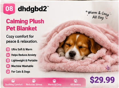 8. 𝐝𝐡𝐝𝐠𝐛𝐝𝟐™ Calming Plush Pet Blanket
